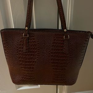 New Directions crocodile tote brown